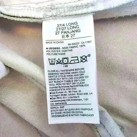 ๐ NWT ๐ Gap High Rise Vegan Leather Cheeky Straight Pants, Silver, Size 4 Long - Picture 6 of 9